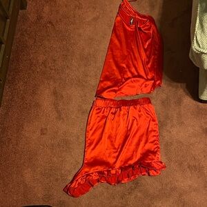 Limited Edition Torrid Valentine’s Day Collection Satin Ruffle  Sleep Set Size 5
